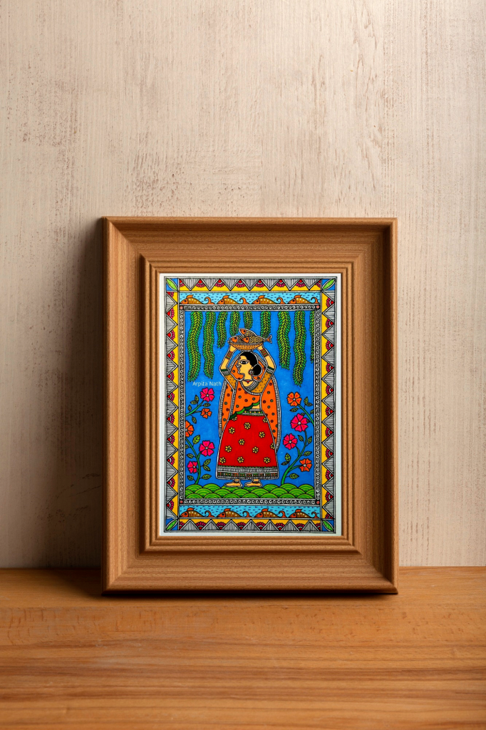 madhubani fish woman