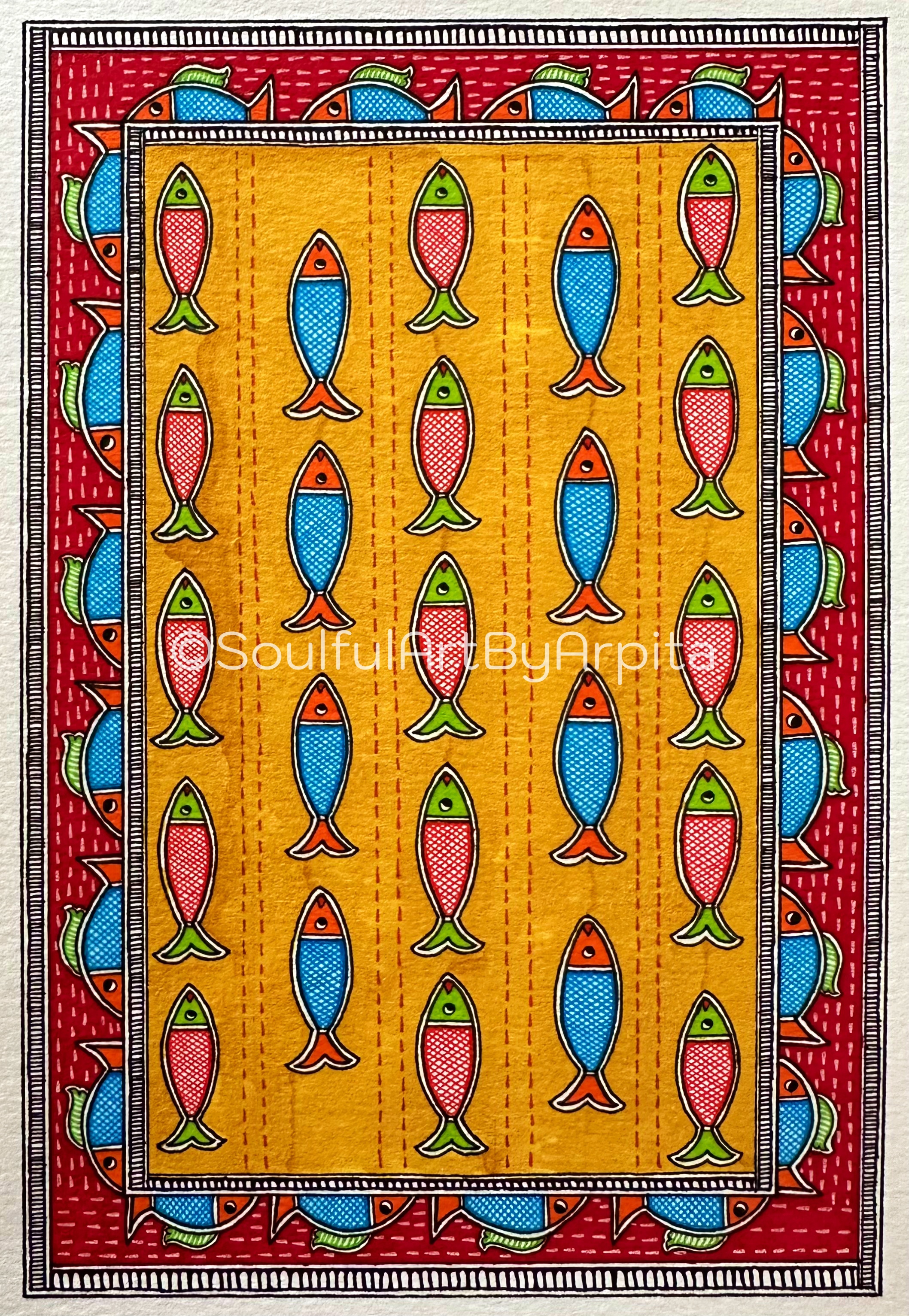 madhubani school of fish