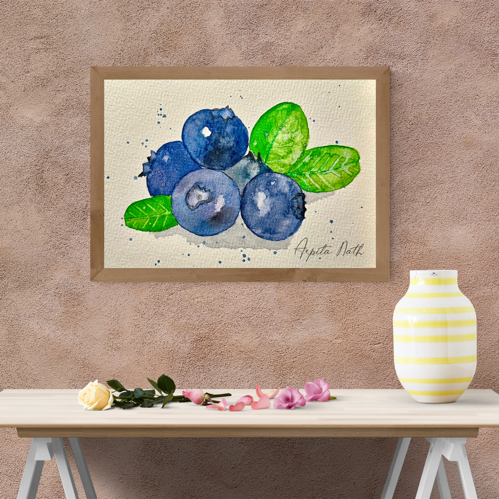 Blueberry Water Colour