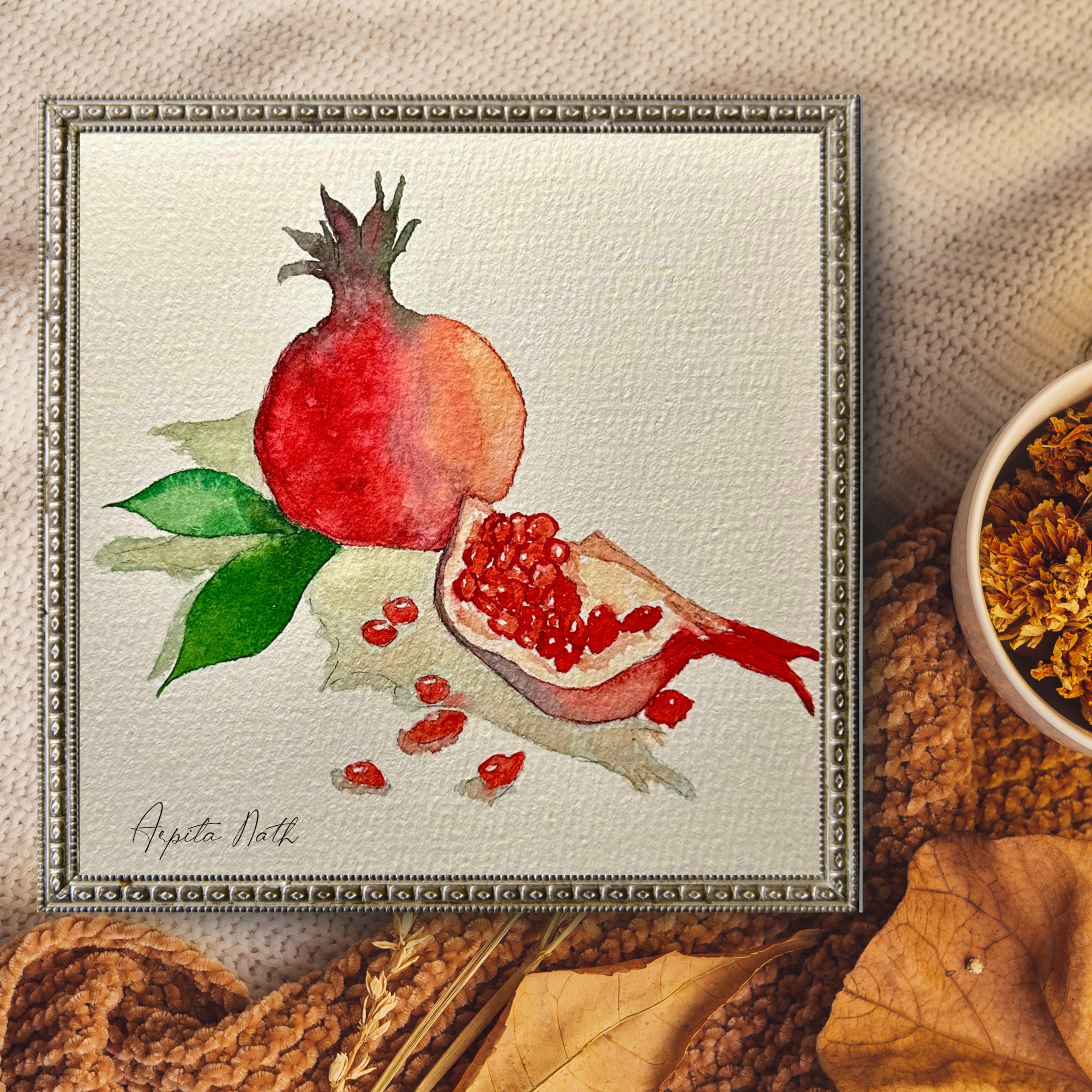  pomegranate-watercolour