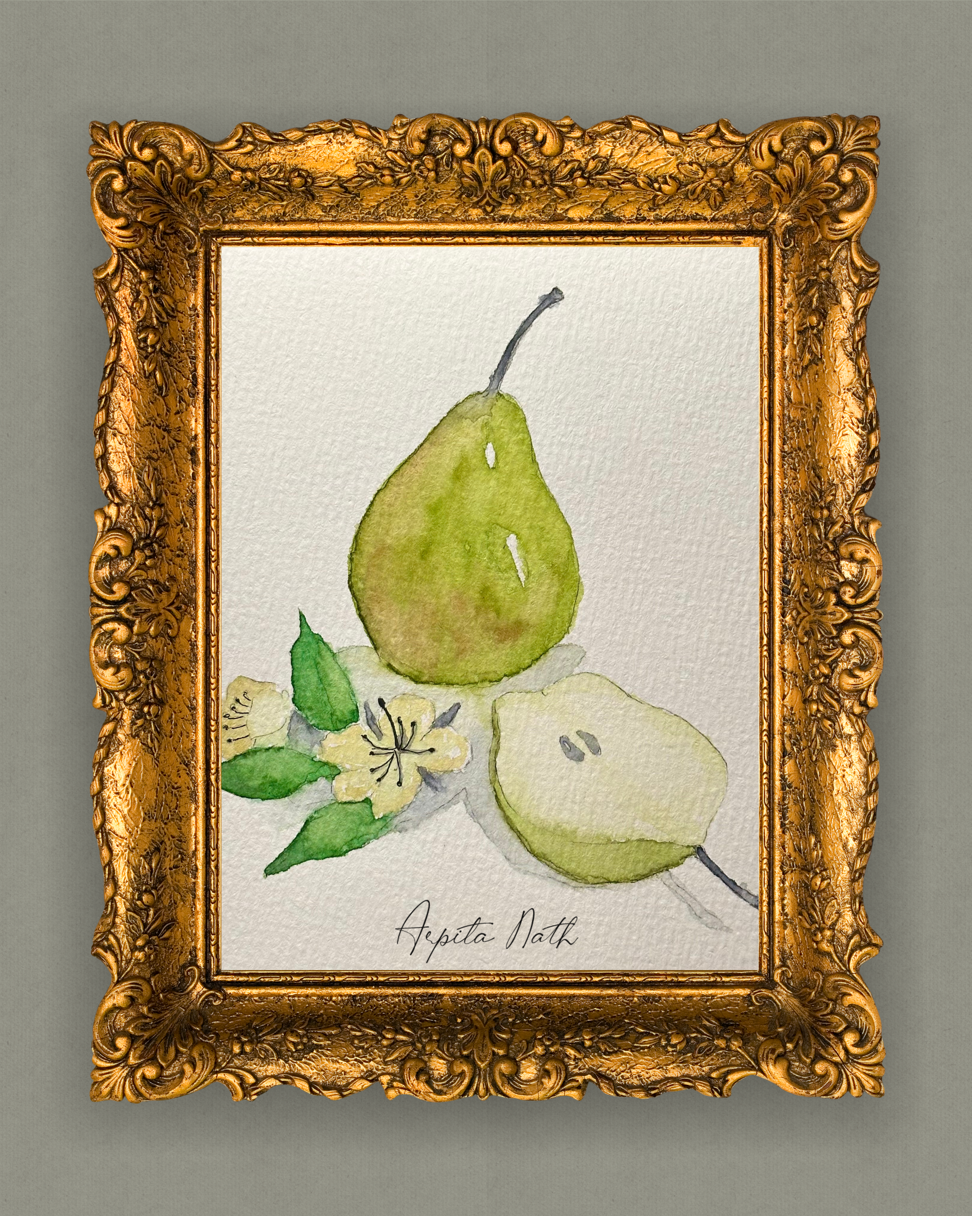 watercolour pear
