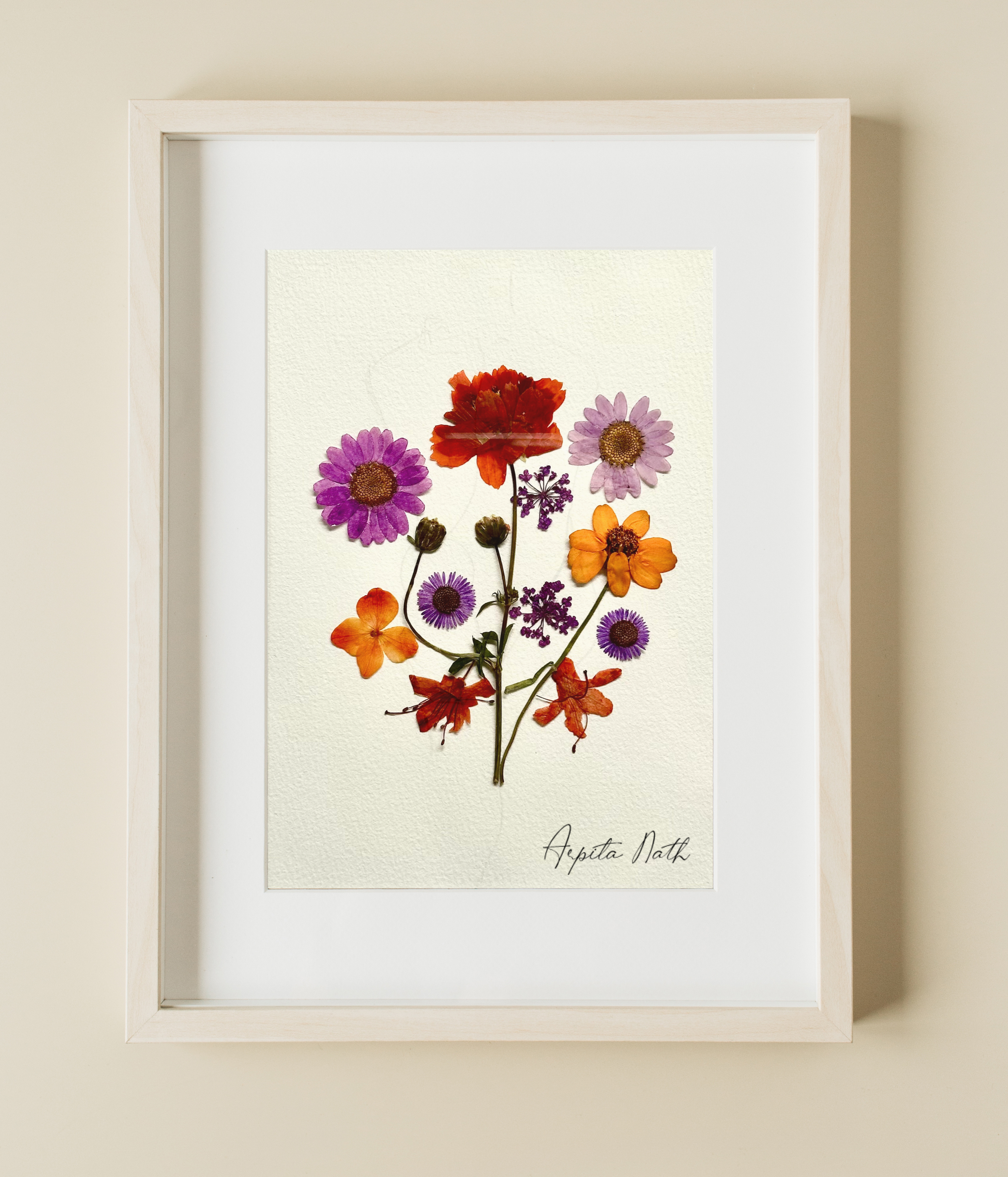 Pressed flower art