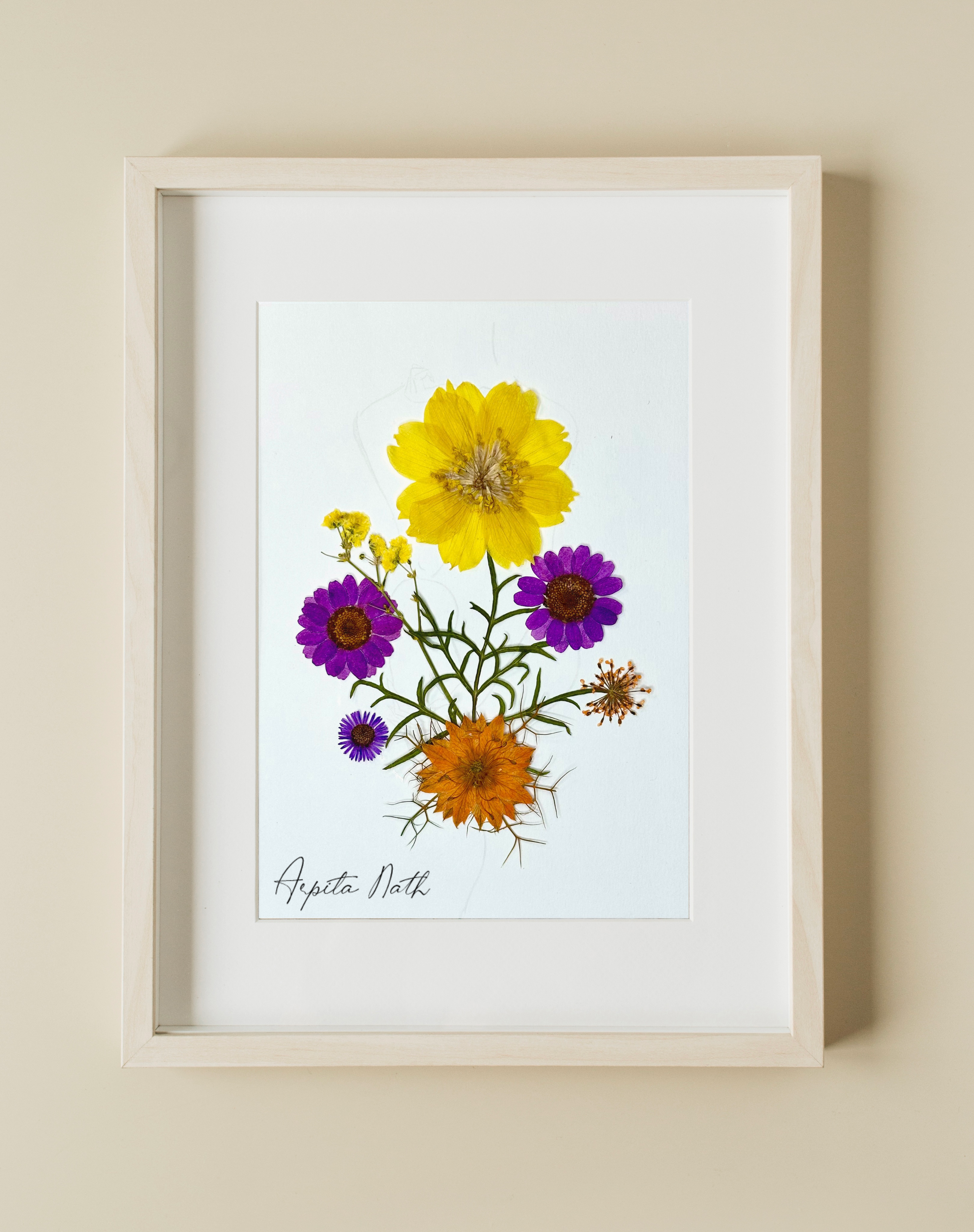 Pressed flower art