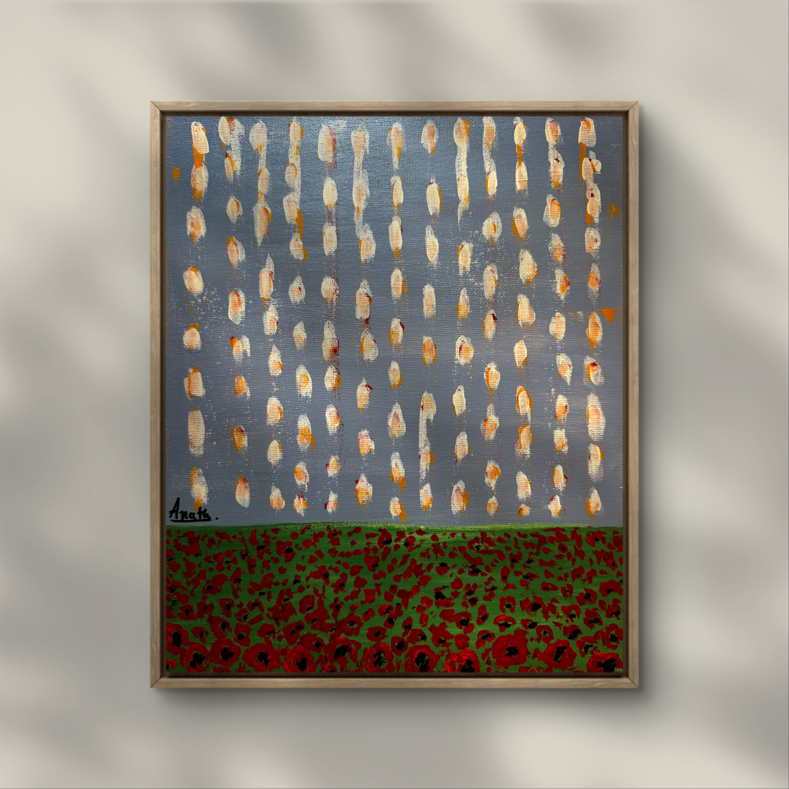 Rain Over Poppy Field